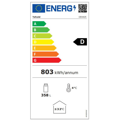 Холодильный шкаф TEFCOLD CEV425 BLACK