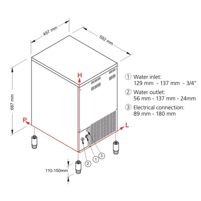 Льдогенератор Brema Group - NTF SL70A R290 Qube R