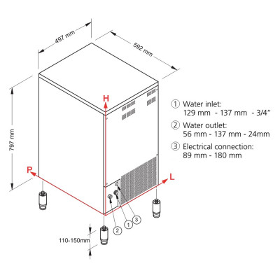 Льдогенератор Brema Group - NTF SL90A R290 Qube R