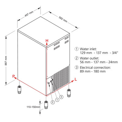 Льдогенератор Brema Group - NTF SL110A R290 Qube R