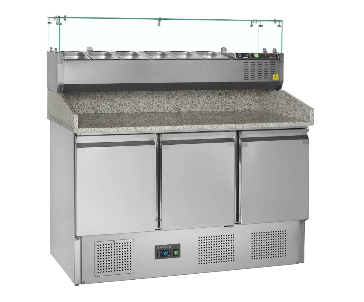 Стіл холодильний для піци TEFCOLD-PT1365 + GVC33-140