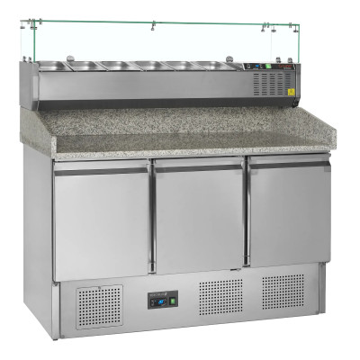 Стіл холодильний для піци TEFCOLD-PT1365 + GVC33-140