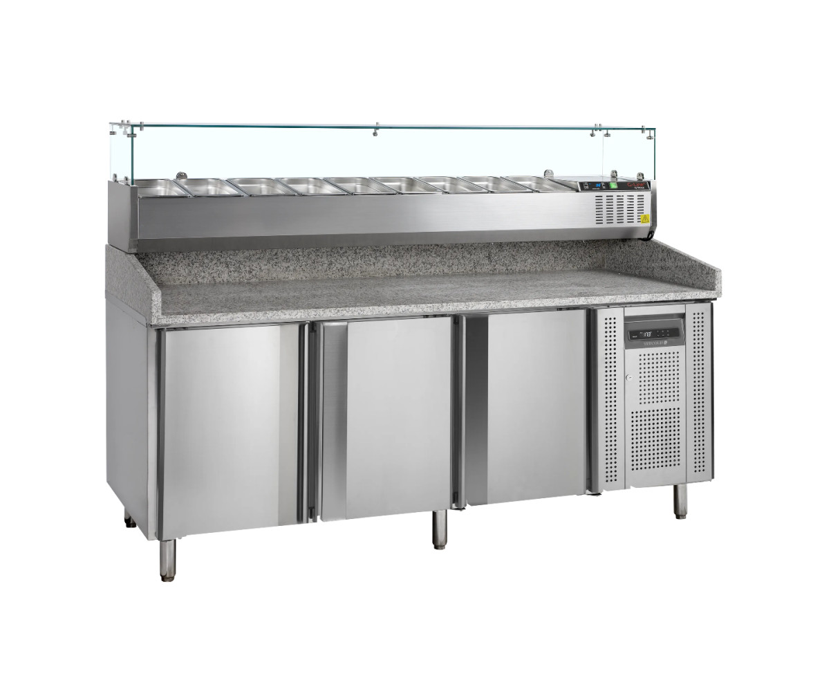 Стіл холодильний для піци TEFCOLD-PT1300 + GVC38-200
