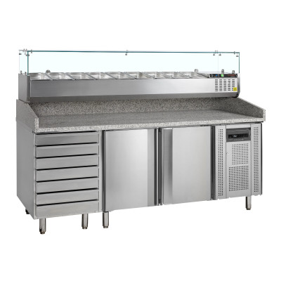 Стіл холодильний для піци TEFCOLD-PT1310 + GVC38-200