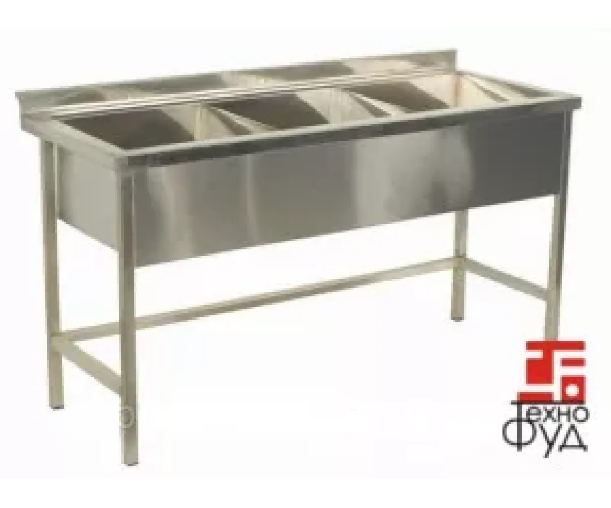 Ванна мийна зварна трехсекционная 1700х600х850