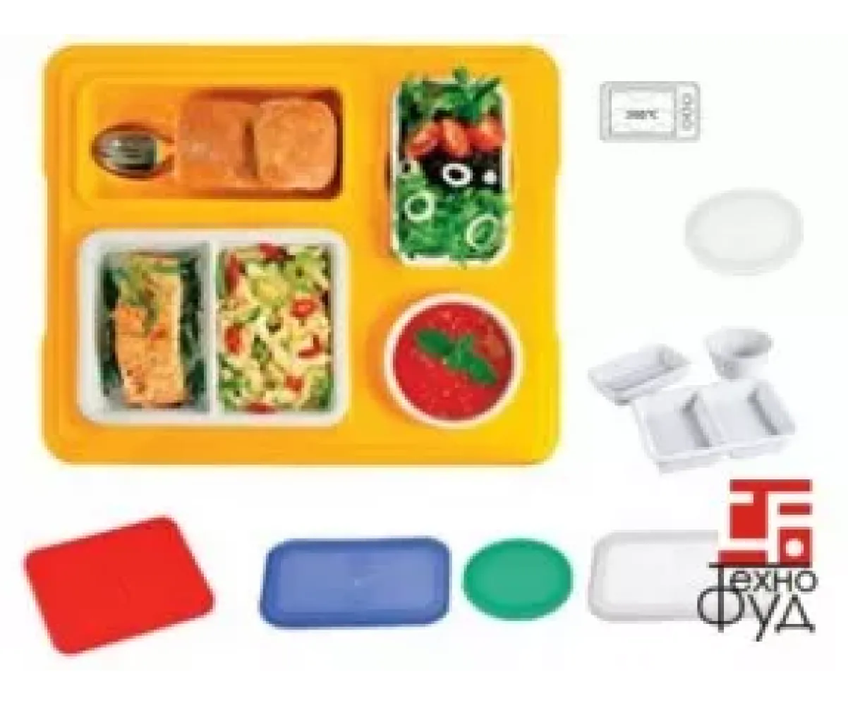 Термоподнос с замком и с комплектом посуды Menu Mobile