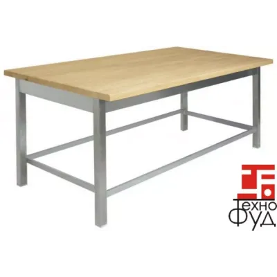Стіл виробничий з дерев'яною стільницею 1400х600х850мм