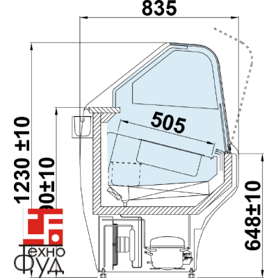 Витрина для мороженого WOJTEK 1.0W