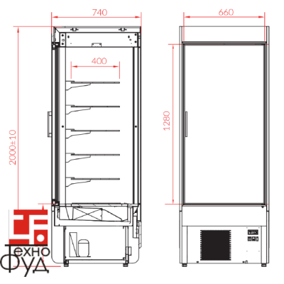 Шафа-вітрина кондитерська INNOVA T