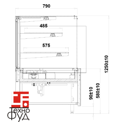 Тепловая витрина GASTROLINE CUBE 0.6G