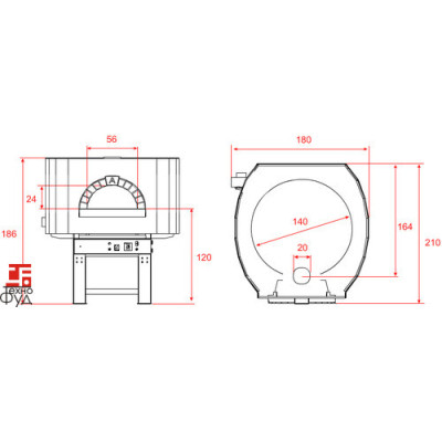 Печь для пиццы газовая Design G 140 S