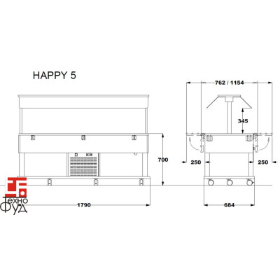 Буфетная станция для детей холодильная HAPPY 5 RF