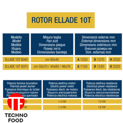 Ротационная печь ELLADE 10T-5070-E DANZI FORNI