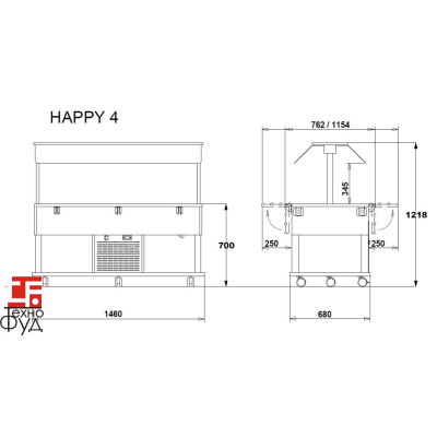 Буфетная станция для детей тепловая HAPPY 4 BM/INFRA