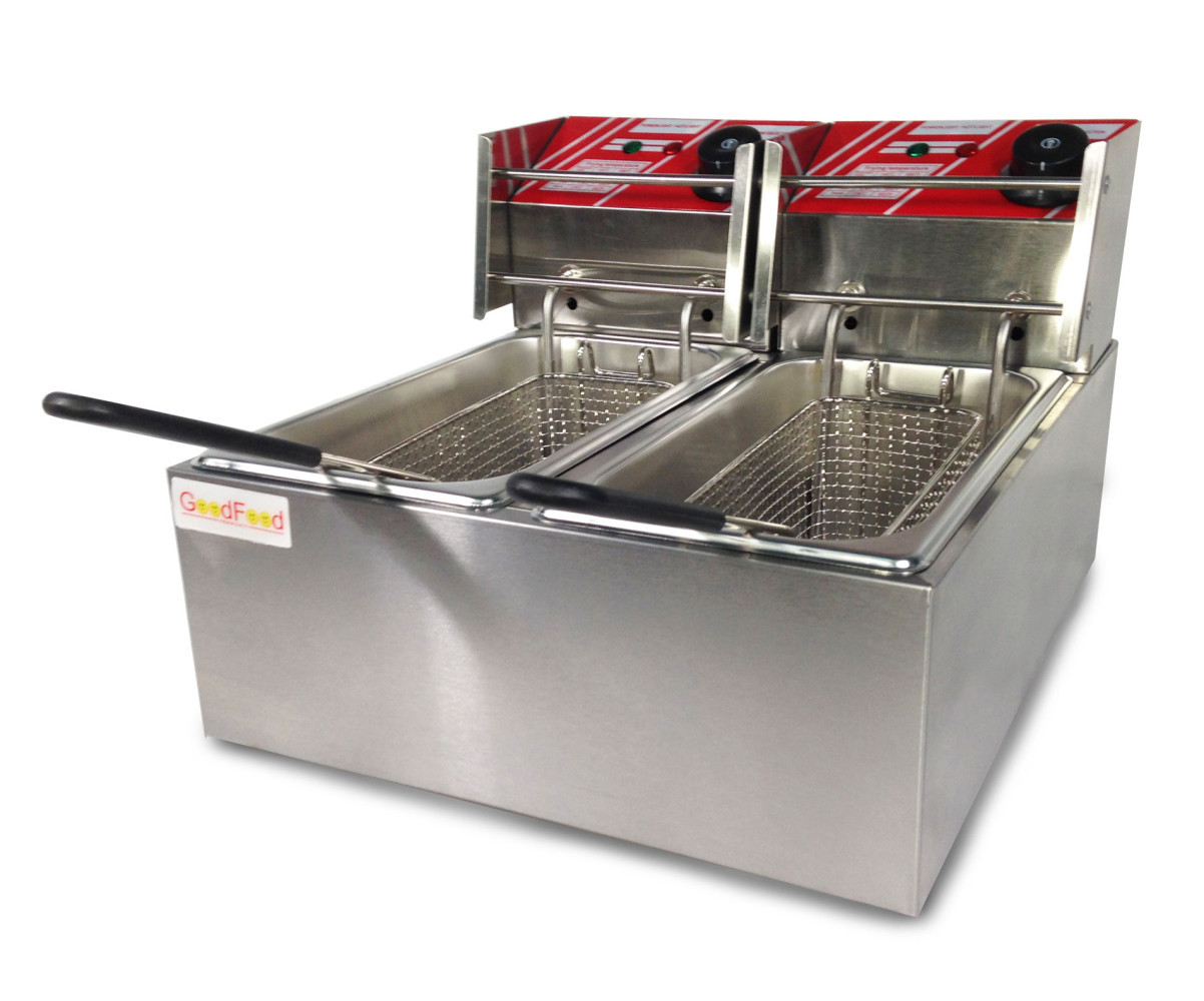 Фритюрниця подвійна електрична професійна GoodFood EF44 RED