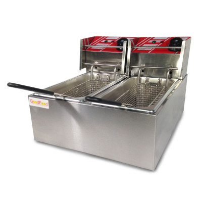 Фритюрниця подвійна електрична професійна GoodFood EF44 RED