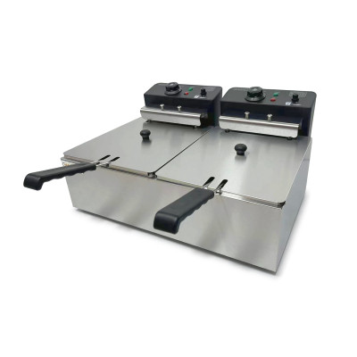 Фритюрниця подвійна електрична професійна GoodFood EF66 BLACK