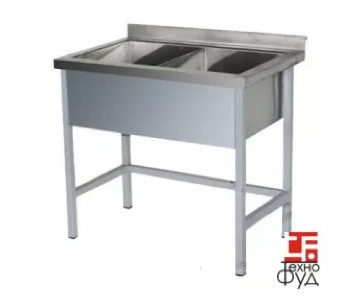Ванна мийна зварна двосекційна 1200х600х850