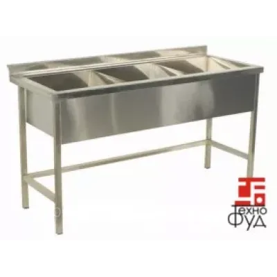 Ванна мийна зварна трехсекционная 1800х600х850мм