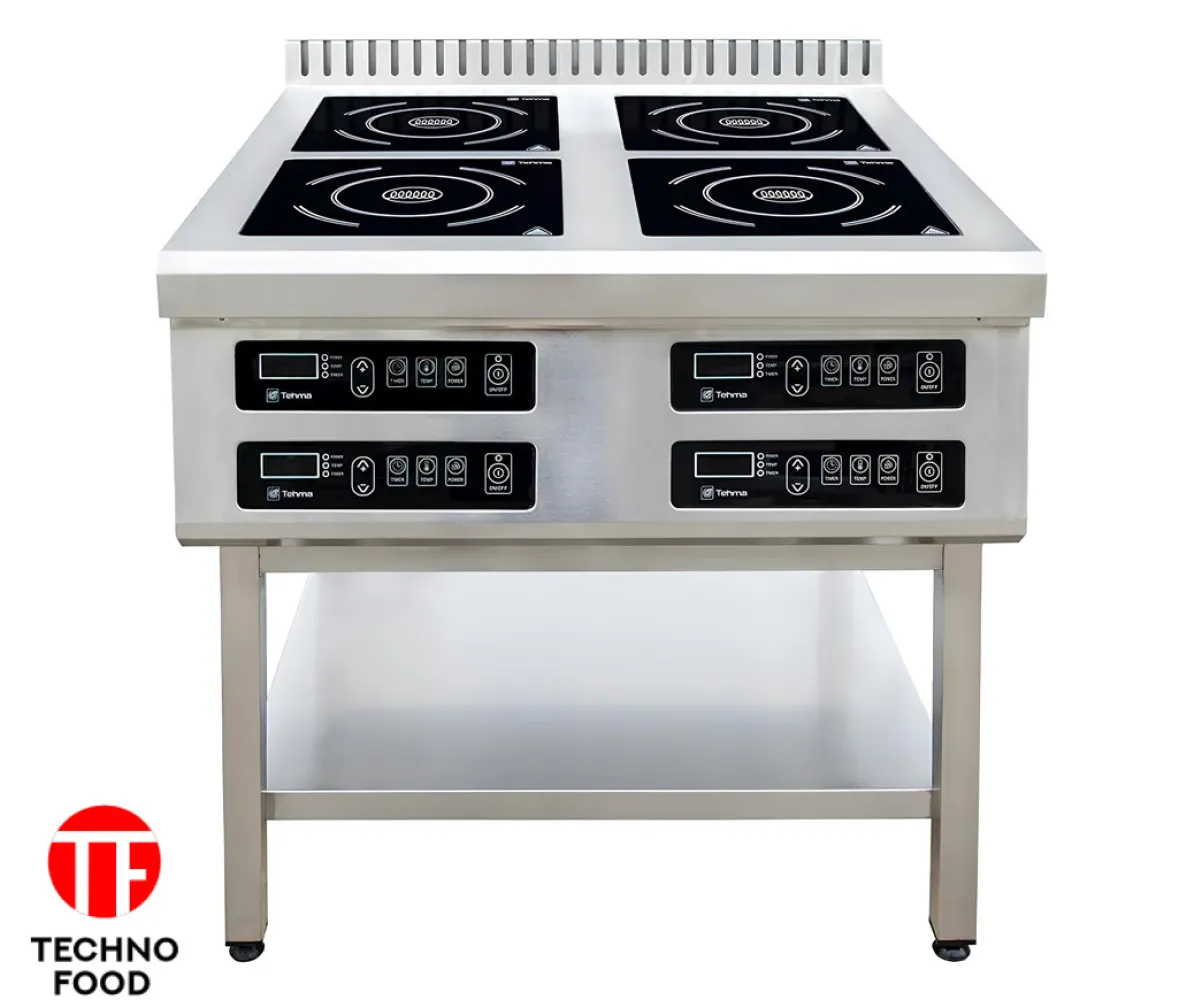 Плита індукційна 4-конфорочна підлогова, 4Х3,5 кВт Tehma
