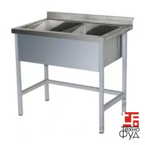 Ванна мийна зварна двосекційна 1300х600х850