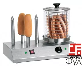 Апарат для приготування хот-догів з 4 насадками для розігріву булок A120408