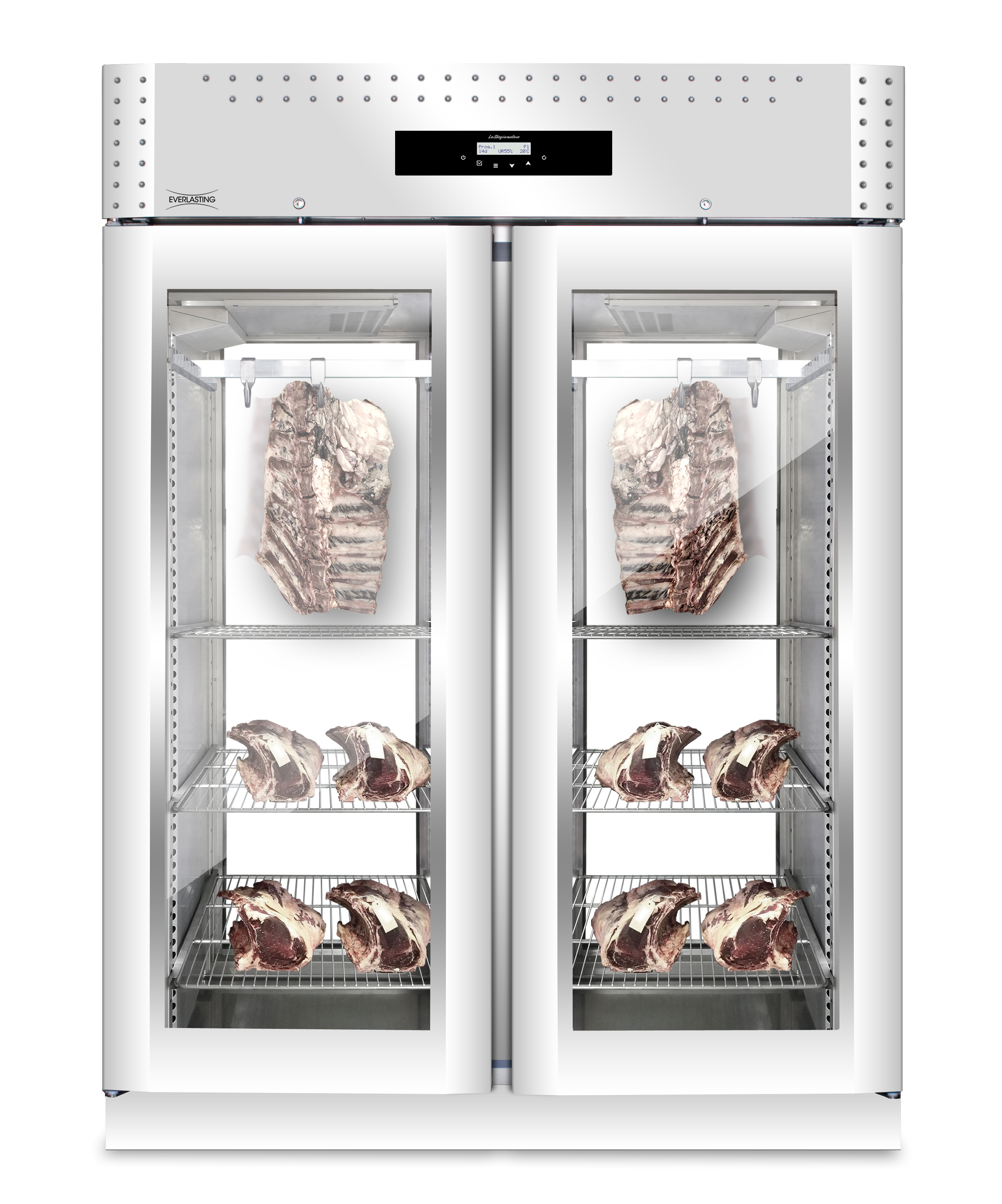 О том, что условный мамонт, хранящийся в прохладном и проветриваемом месте, становится вкуснее и нежнее, знали еще наши древние предки. Со временем люди накопили знания и опытным путем сформировали правила хранения продукта.  Сейчас рецепты сухой выдержки мяса усовершенствованы технологически. За контроль сроков и условий созревания, равно, как и за насыщенность аромата, теперь отвечает специальное климатическое оборудование. О том, что условный мамонт, хранящийся в прохладном и проветриваемом месте, становится вкуснее и нежнее, знали еще наши древние предки. Со временем люди накопили знания и опытным путем сформировали правила хранения продукта.  Сейчас рецепты сухой выдержки мяса усовершенствованы технологически. За контроль сроков и условий созревания, равно, как и за насыщенность аромата, теперь отвечает специальное климатическое оборудование.